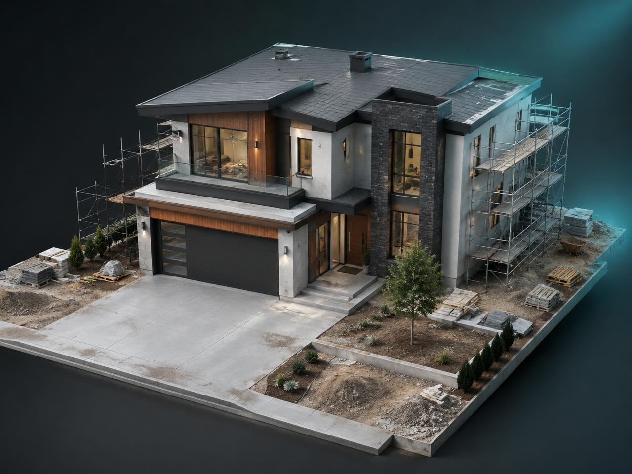 3D render of new construction